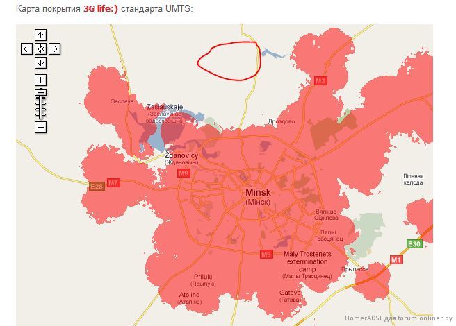 Карта покрытия велком в беларуси