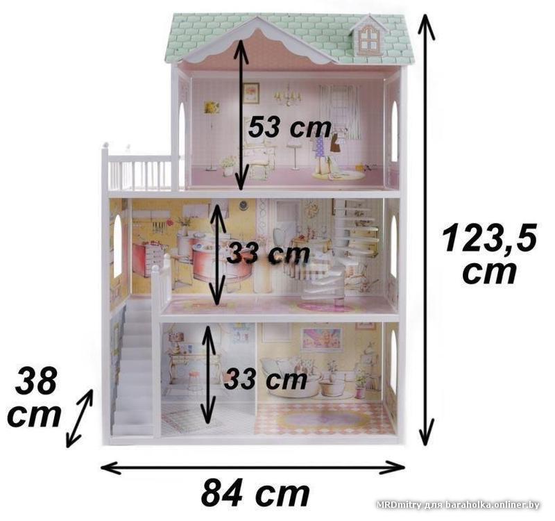 Как сделать кукольный домик размеры