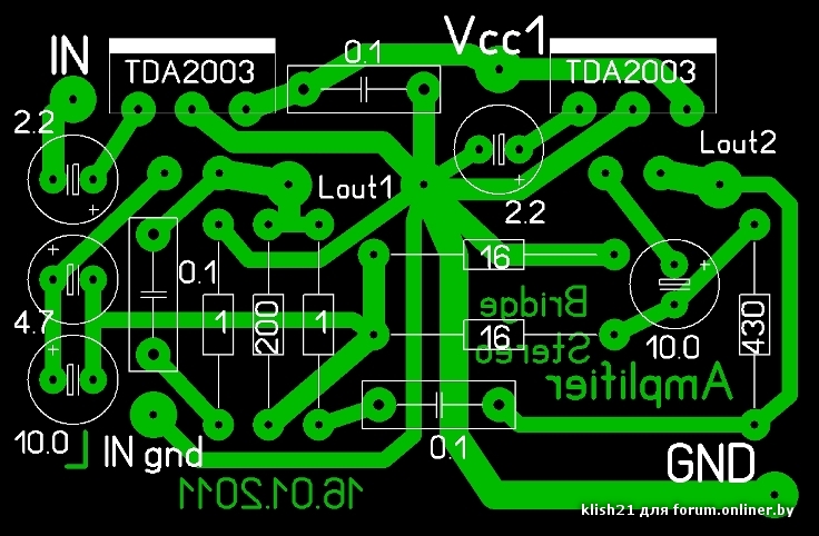 Мостовая схема tda2003