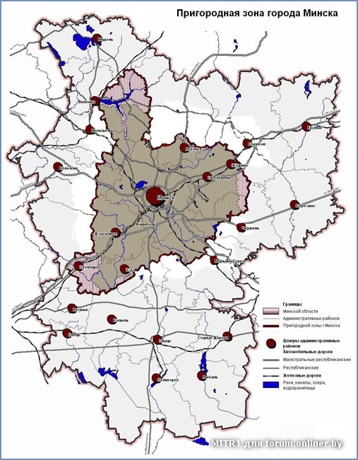 Карта минского района