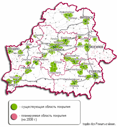 Карта покрытия лайф беларусь