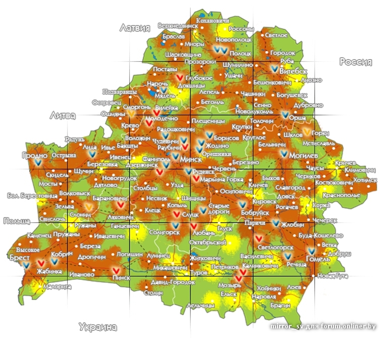 Карта покрытия лайф беларусь