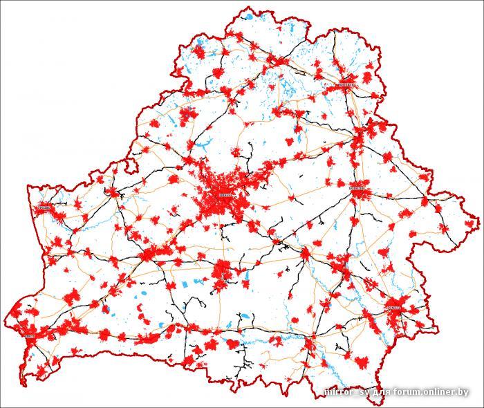 Карта ретрансляторов мтс