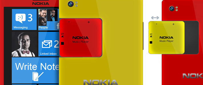 Дизайнер показал планшетофон Nokia Note со съемным плеером