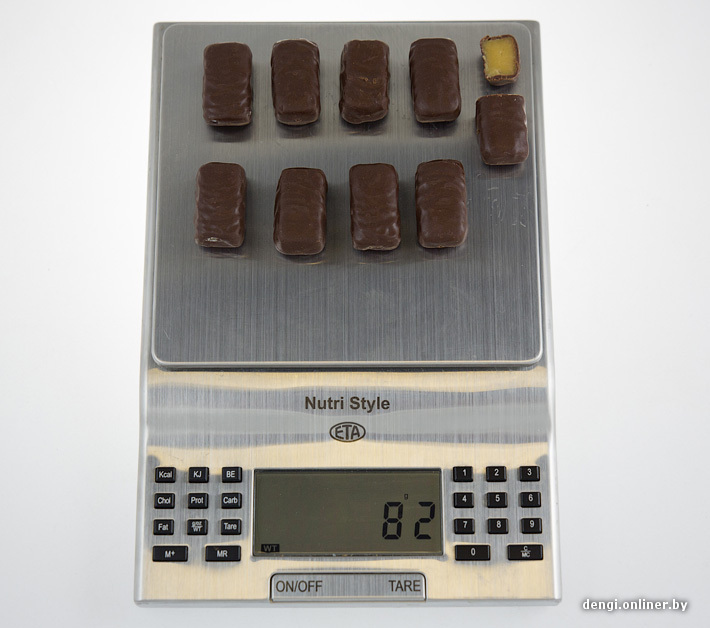 Сколько весит одна шоколадная конфета