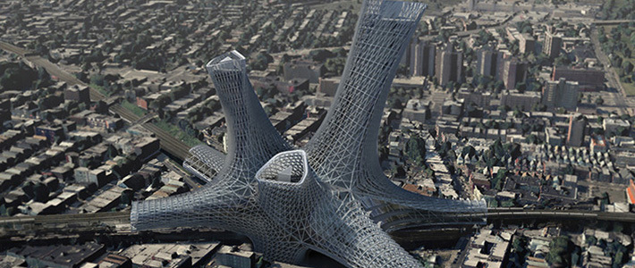 Американские архитекторы предлагают построить в Нью-Йорке многофункциональный комплекс, похожий на инопланетный организм
