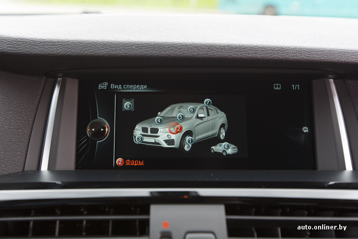 Система iDrive, как и у всех других новых BMW, работает быстро. Подтормаживаний и подвисаний больше нет. Экран мультимедийной системы утоплен в недрах центральной консоли. Следующее поколение Х3/Х4, скорее всего, получит вынесенный наружу «дисплей-планшет» а-ля новый Х5