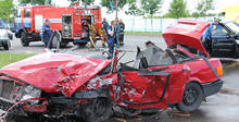 В Витебске в столкновении двух легковушек и грузовика погиб человек