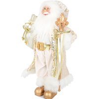 Статуэтка Maxitoys Дед Мороз в длинной золотой шубке с подарками и посохом MT-21838-45