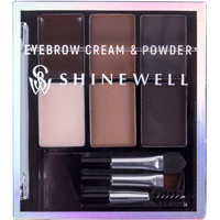 Набор для макияжа бровей Shinewell Универсальный набор №3/1 BC1-3/1 (коричневый/графит/темно-коричневый)