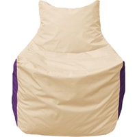 Кресло-мешок Flagman Фокс Ф2.1-132 (слоновая кость/фиолетовый)