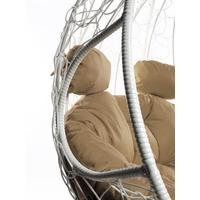 Подвесное кресло M-Group Для двоих 11450101 (белый ротанг/бежевая подушка) в Орше