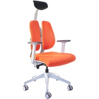 Кресло Duorest D200-W 1DOR1 (белый пластик/ткань оранжевый)