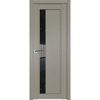 Межкомнатная дверь ProfilDoors 2.71XN L 60x200 (стоун/стекло дождь черный)