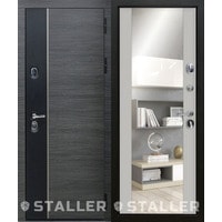 Металлическая дверь Сталлер Стило 205x96R (венге серый/манхэттен)