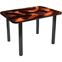 Кухонный стол Solt №34 100x60 (кромка черная/ноги черные)