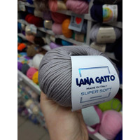 Пряжа для вязания Lana Gatto Super Soft A4300 50 г 125 м (серый)