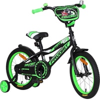 Детский велосипед Favorit Biker 16 2020 (черный/зеленый)
