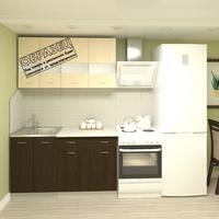 Готовая кухня Кортекс-мебель Корнелия Экстра 1.4м (белый/береза/марсель)
