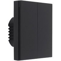 Выключатель Aqara Smart Wall Switch H1 двухклавишный без нейтрали (черный)