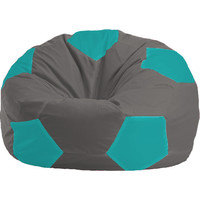 Кресло-мешок Flagman Мяч М1.1-465 (серый темный/бирюзовый)