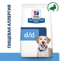 Сухой корм для собак Hill's Prescription Diet d/d при аллергии, заболеваниях кожи и неблагоприятной реакции на пищу, с уткой и рисом 1.5 кг