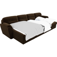 П-образный диван Лига диванов Бостон 100548 (коричневый)