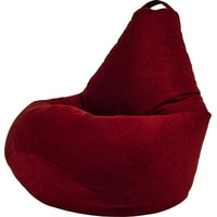 Кресло-мешок Palermo Bormio велюр XL (бордо)