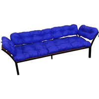 Садовый диван M-Group Дачный с подлокотниками 12170610 (синяя подушка) в Мозыре