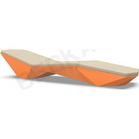 Шезлонг Berkano Quaro с подушками (оранжевый/бежевый)