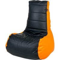 Кресло-мешок Palermo Кресло экокожа XL (оранжевый/черный)