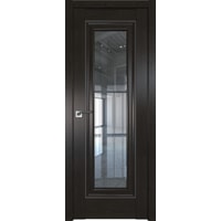 Межкомнатная дверь ProfilDoors 24X 90x200 (пекан темный серебро/стекло прозрачное)