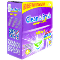 Таблетки для посудомоечной машины Clean&Fresh All in 1 Mini Tabs (200 шт)