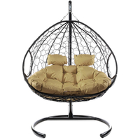 Подвесное кресло M-Group Для двоих 11450201 (коричневый ротанг/бежевая подушка) в Гомеле