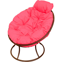Кресло M-Group Папасан мини 12060208 (коричневый/розовая подушка) в Гродно