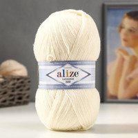 Пряжа для вязания Alize Lanagold 800 62 (800 м, молочный, 5 мотков)