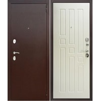 Металлическая дверь ЮрСталь Гарда 205x86 (медный антик/белый ясень, левый)