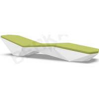 Шезлонг Berkano Quaro с подушками (белый/зеленый)