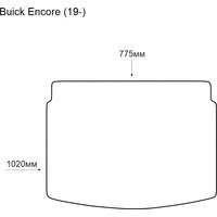 Коврик для багажника Alicosta Buick Encore 2019- (багажник, ЭВА 6-уг, черный)