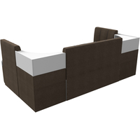 Угловой диван Лига диванов Тефида 114227 (рогожка, серый/коричневый) в Витебске