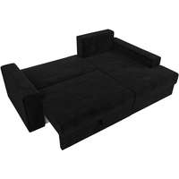 Угловой диван Mebelico Майами 15 114925 (правый, велюр, черный)