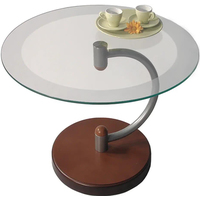 Журнальный столик Мебелик Дуэт 13Н (средне-коричневый/прозрачное стекло)