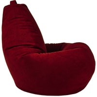 Кресло-мешок Palermo Bormio велюр L (бордо)