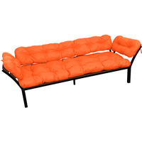 Садовый диван M-Group Дачный с подлокотниками 12170607 (оранжевая подушка) в Борисове