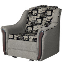 Кресло-кровать Асмана Виктория (рогожка кубики коричневые/рогожка бежевый) в Борисове
