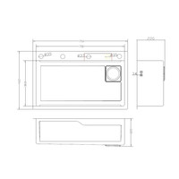 Кухонная мойка ARFEKA AF 750*460 Black PVD Nano в Гродно