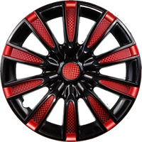 Набор колпаков на диски АКС – авто Торнадо 16 54182 (бордовый/черный)