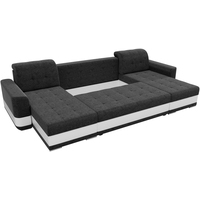 П-образный диван Лига диванов Честер П-образный 100088 (черный/белый)