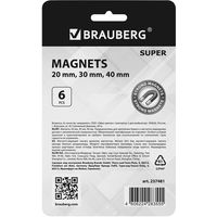 Набор магнитов BRAUBERG Super 237481 (6шт) в Бресте