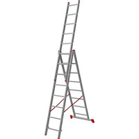 Лестница-стремянка Новая высота NV 123 алюминиевая трёхсекционная 3x8 ступеней в Мозыре